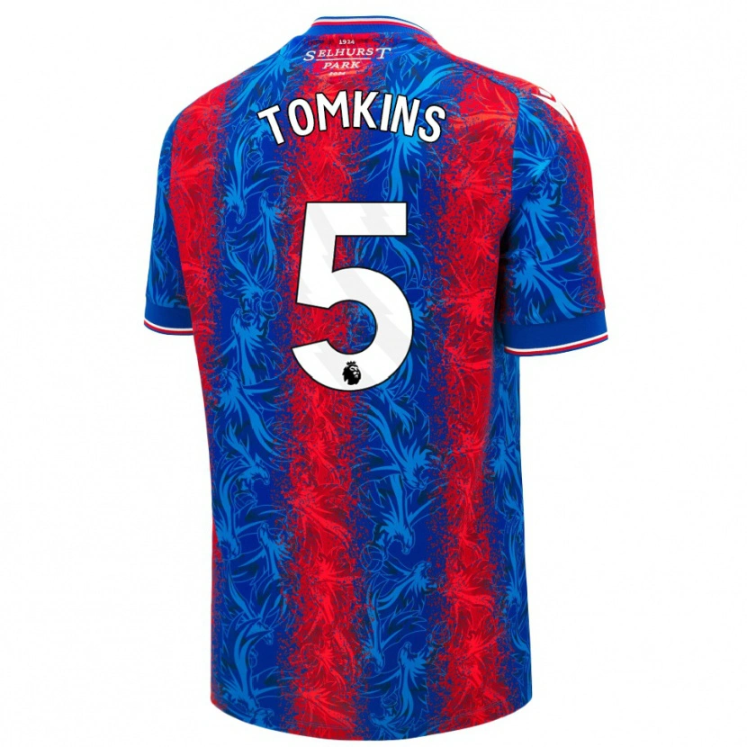 Danxen Damen James Tomkins #5 Rot Blauen Streifen Heimtrikot Trikot 2024/25 T-Shirt
