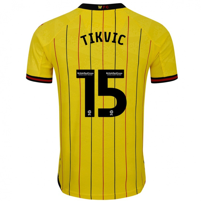 Danxen Damen Antonio Tikvic #15 Gelb Schwarz Heimtrikot Trikot 2024/25 T-Shirt