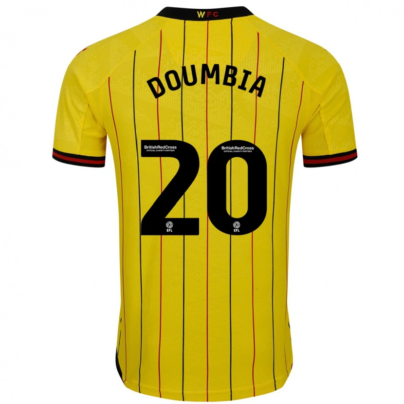Danxen Damen Mamadou Doumbia #20 Gelb Schwarz Heimtrikot Trikot 2024/25 T-Shirt