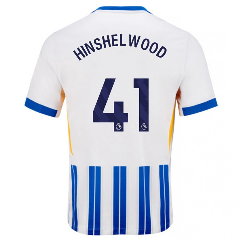 Danxen Damen Jack Hinshelwood #41 Weiß Blaue Nadelstreifen Heimtrikot Trikot 2024/25 T-Shirt