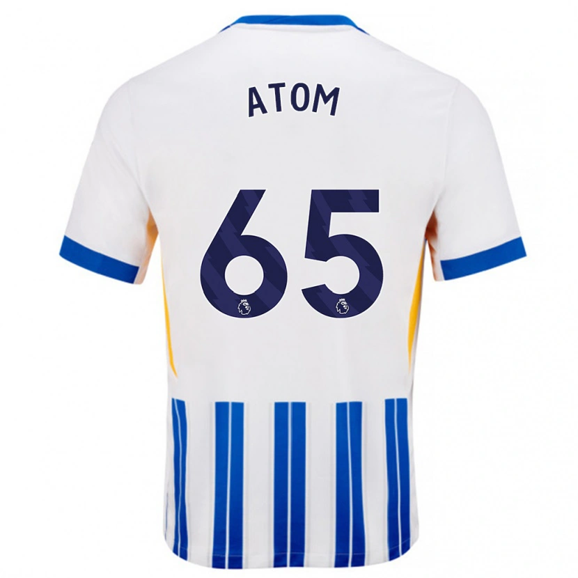 Danxen Damen Noel Atom #65 Weiß Blaue Nadelstreifen Heimtrikot Trikot 2024/25 T-Shirt