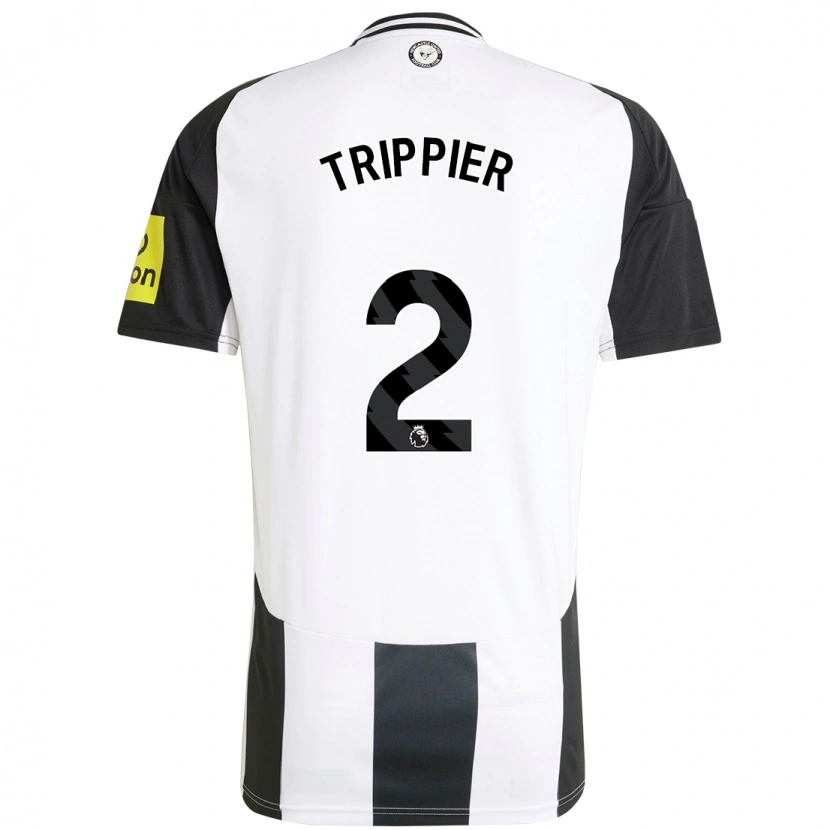 Danxen Damen Kieran Trippier #2 Weiß Schwarz Heimtrikot Trikot 2024/25 T-Shirt