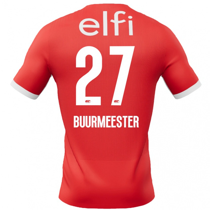 Danxen Damen Zico Buurmeester #27 Rot Weiß Heimtrikot Trikot 2024/25 T-Shirt