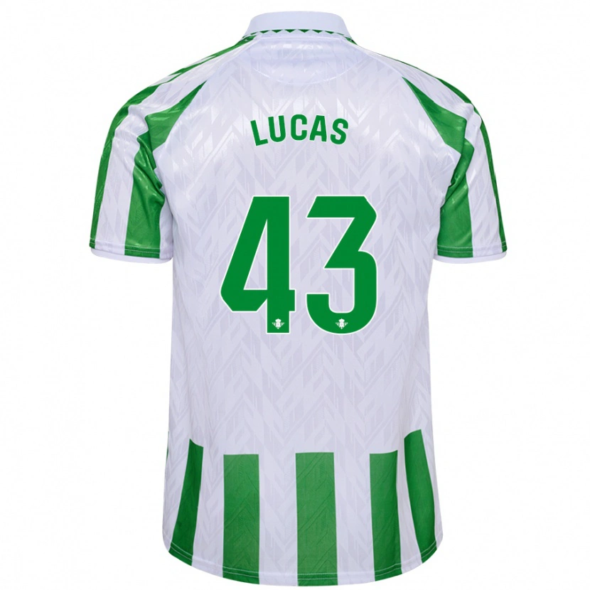 Danxen Damen Lucas Alcázar #43 Grün Weiße Streifen Heimtrikot Trikot 2024/25 T-Shirt