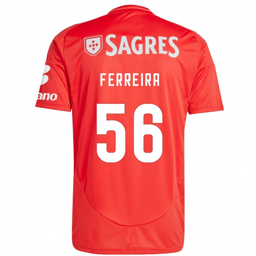 Danxen Damen Martim Ferreira #56 Rot Weiß Heimtrikot Trikot 2024/25 T-Shirt