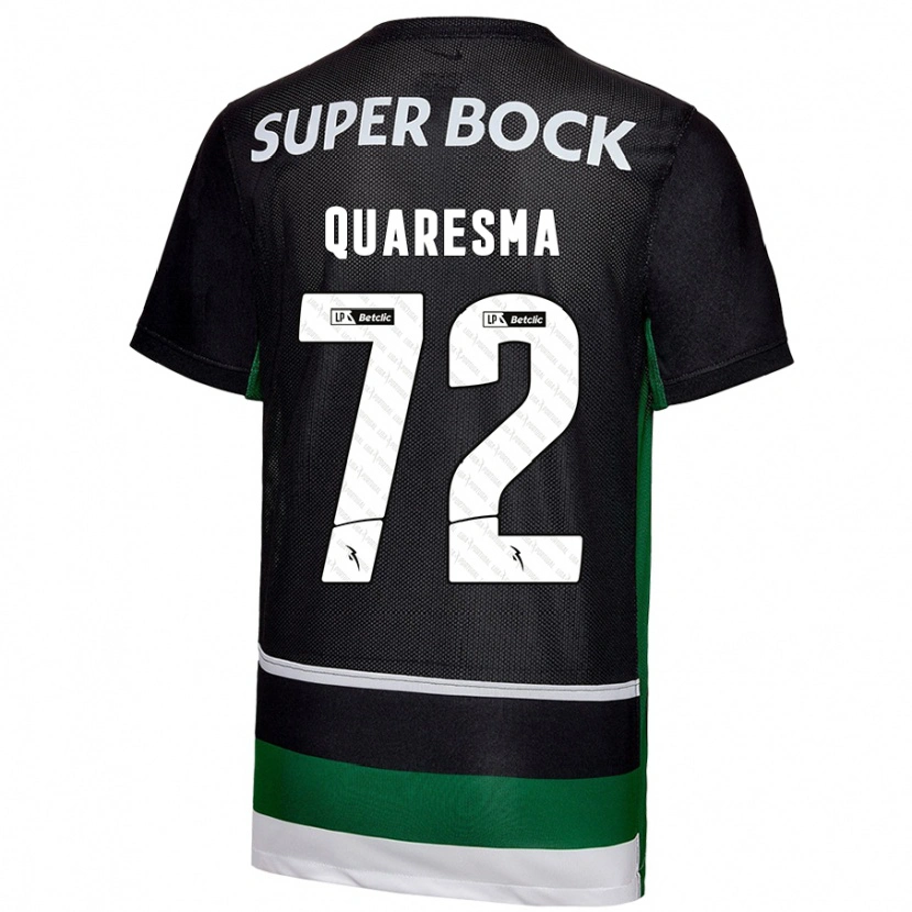 Danxen Damen Eduardo Quaresma #72 Schwarz Weiß Grün Heimtrikot Trikot 2024/25 T-Shirt