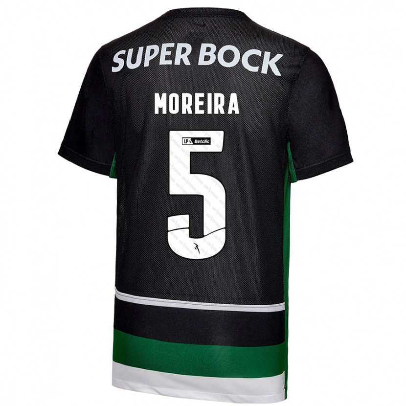 Danxen Damen David Moreira #5 Schwarz Weiß Grün Heimtrikot Trikot 2024/25 T-Shirt