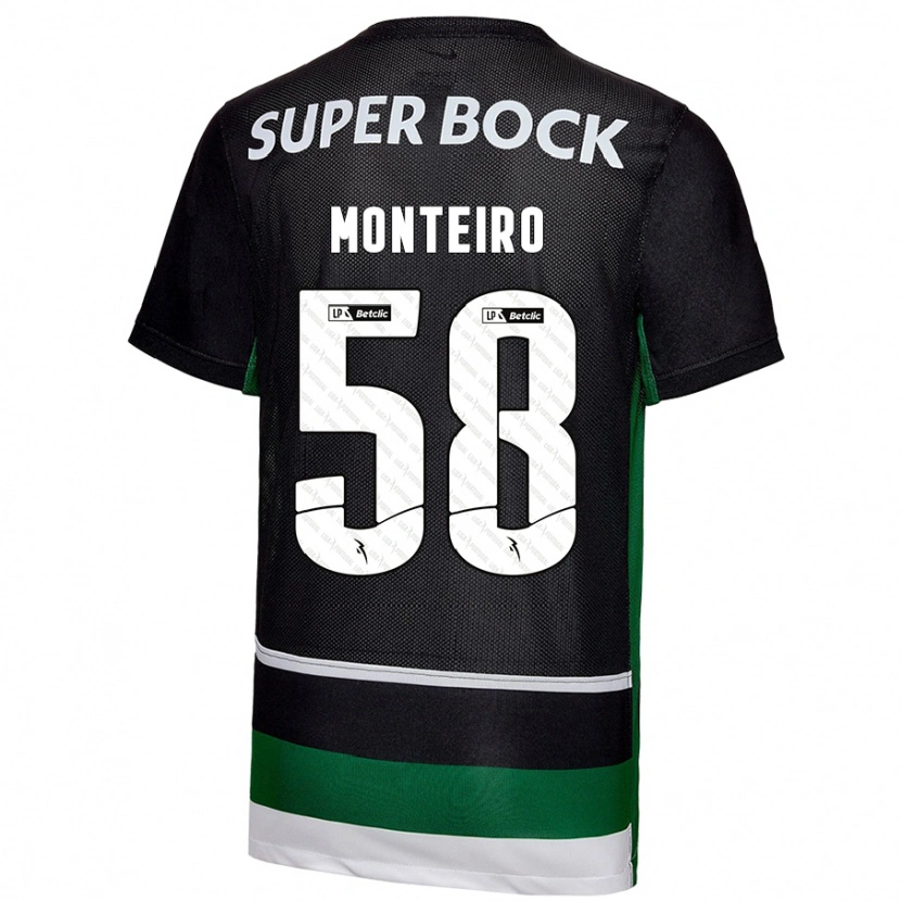 Danxen Damen David Monteiro #58 Schwarz Weiß Grün Heimtrikot Trikot 2024/25 T-Shirt