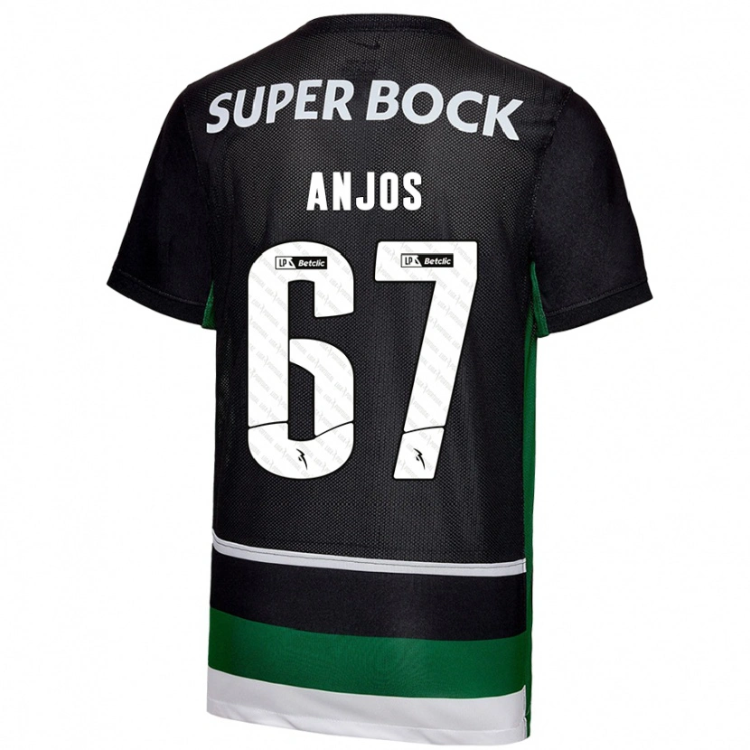 Danxen Damen Lucas Anjos #67 Schwarz Weiß Grün Heimtrikot Trikot 2024/25 T-Shirt
