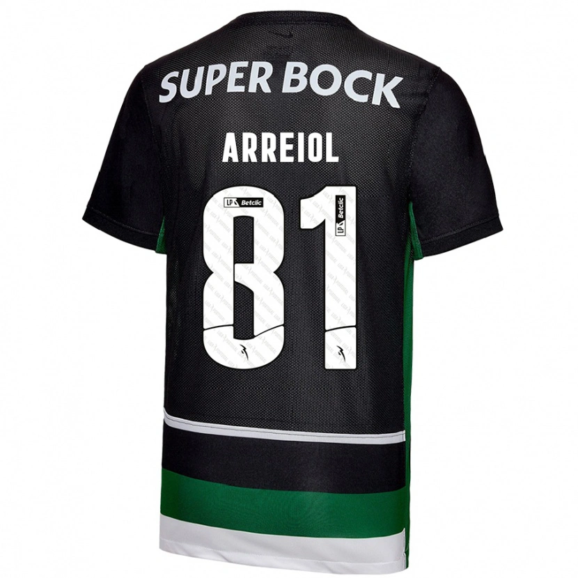 Danxen Damen Henrique Arreiol #81 Schwarz Weiß Grün Heimtrikot Trikot 2024/25 T-Shirt