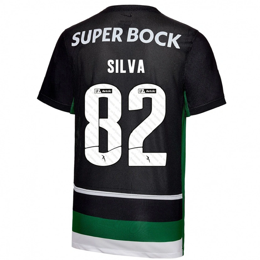 Danxen Damen Gabriel Silva #82 Schwarz Weiß Grün Heimtrikot Trikot 2024/25 T-Shirt