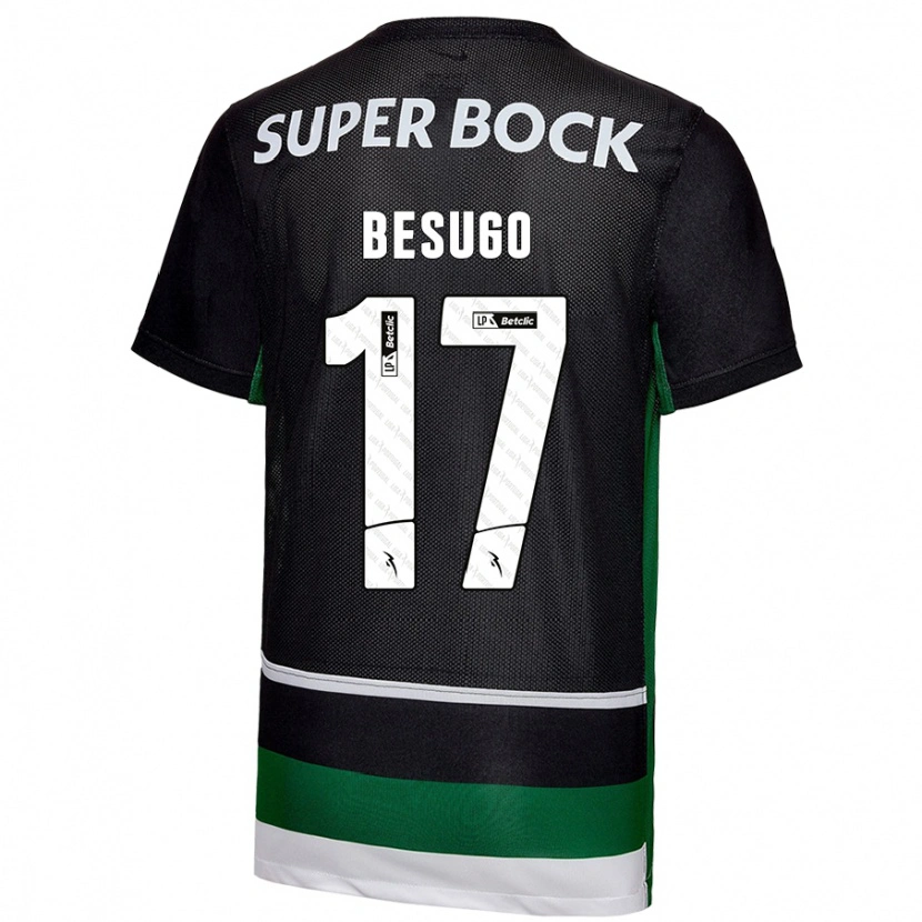 Danxen Damen Neuza Besugo #17 Schwarz Weiß Grün Heimtrikot Trikot 2024/25 T-Shirt