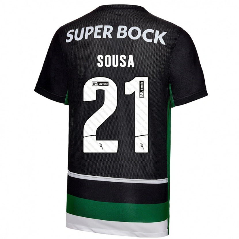 Danxen Damen Margarida Sousa #21 Schwarz Weiß Grün Heimtrikot Trikot 2024/25 T-Shirt