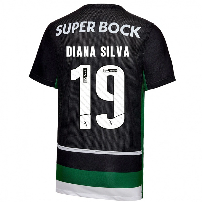 Danxen Damen Diana Micaela Abreu De Sousa E Silva #19 Schwarz Weiß Grün Heimtrikot Trikot 2024/25 T-Shirt