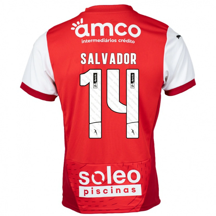Danxen Damen João Salvador #14 Rot Weiß Heimtrikot Trikot 2024/25 T-Shirt