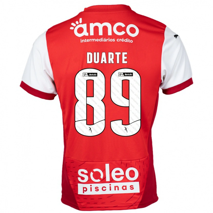 Danxen Damen Afonso Duarte #89 Rot Weiß Heimtrikot Trikot 2024/25 T-Shirt