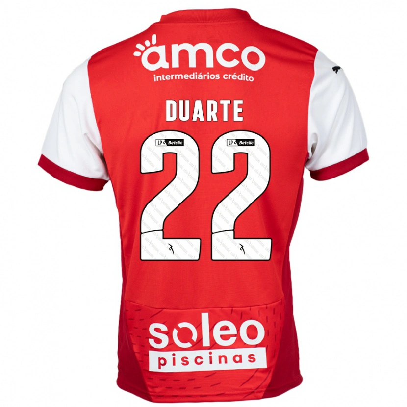 Danxen Damen Vânia Duarte #22 Rot Weiß Heimtrikot Trikot 2024/25 T-Shirt