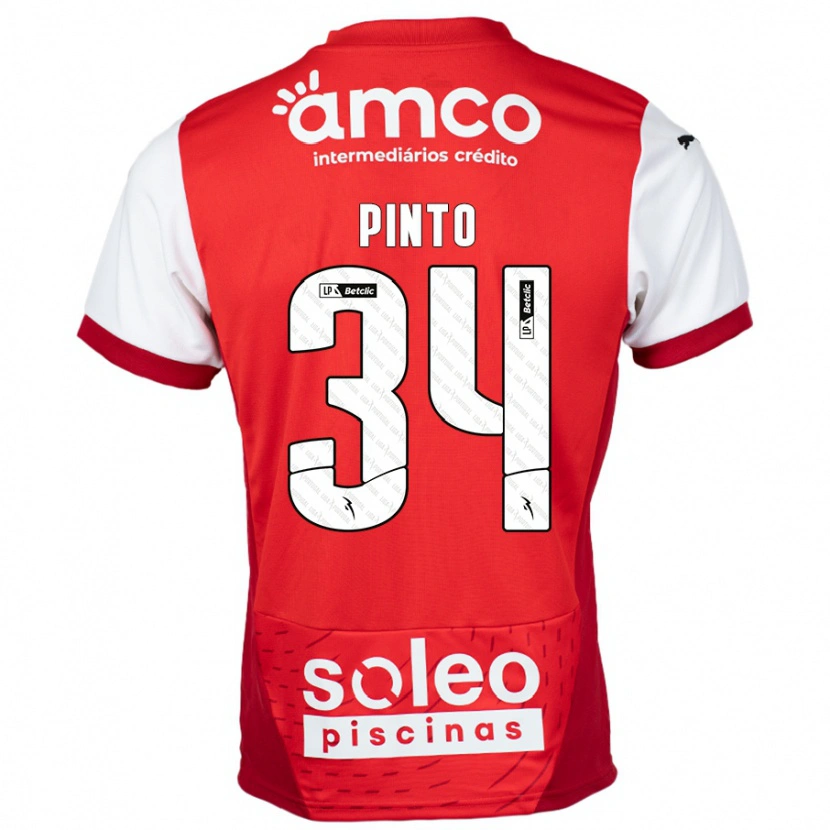 Danxen Damen Ana Pinto #34 Rot Weiß Heimtrikot Trikot 2024/25 T-Shirt