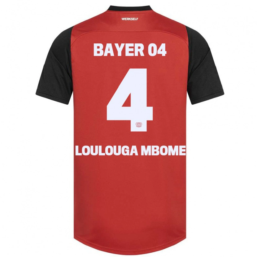 Danxen Damen Adrien Loulouga Mbome #4 Rot Schwarz Heimtrikot Trikot 2024/25 T-Shirt