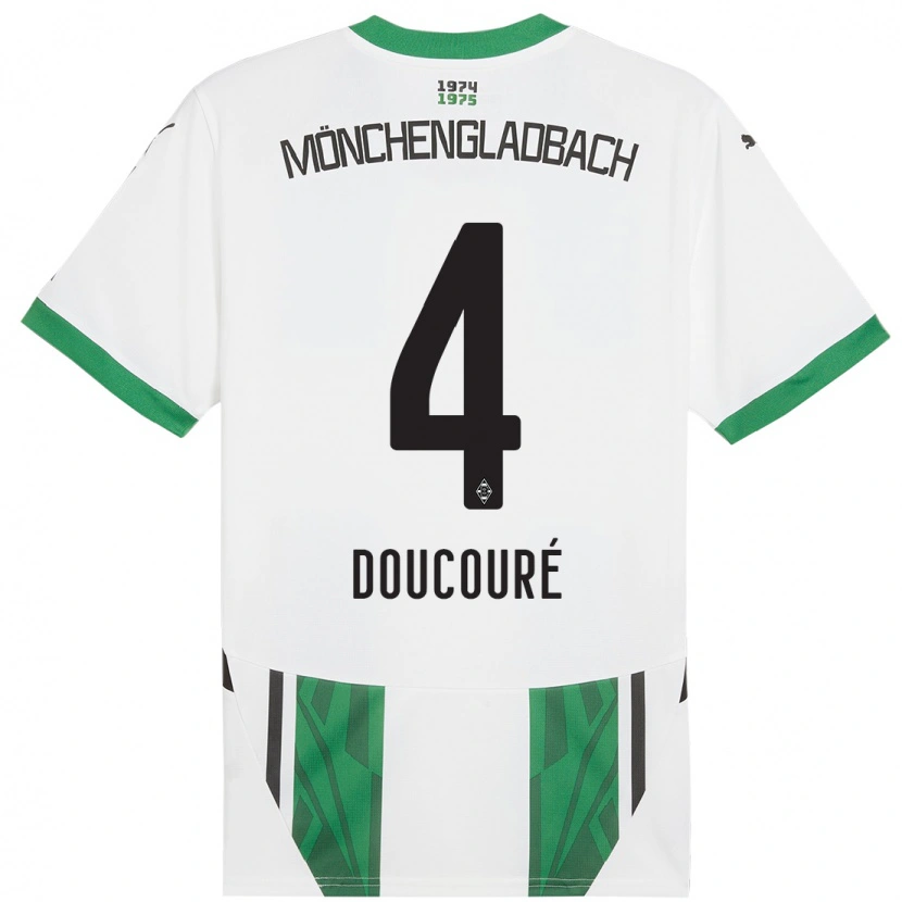 Danxen Damen Mamadou Doucouré #4 Weiß Grün Heimtrikot Trikot 2024/25 T-Shirt