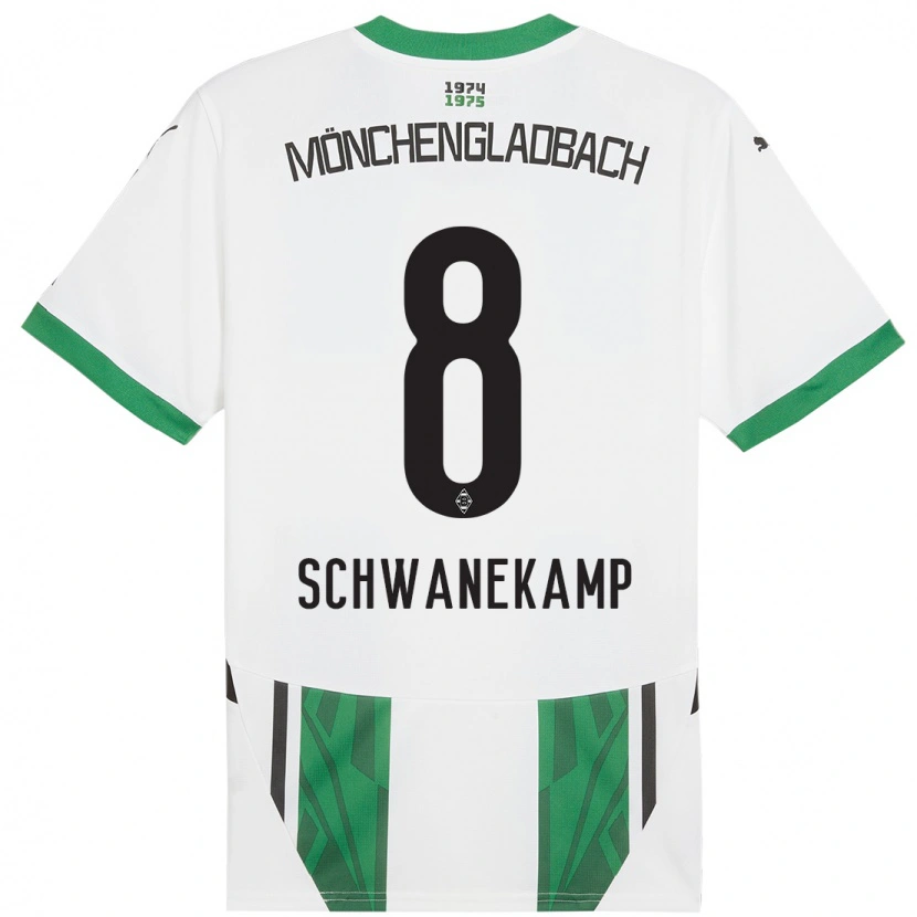 Danxen Damen Jana Schwanekamp #8 Weiß Grün Heimtrikot Trikot 2024/25 T-Shirt