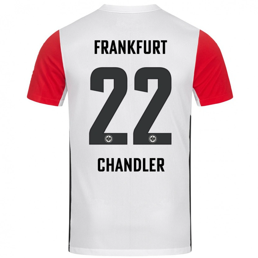 Danxen Damen Timothy Chandler #22 Weiß Rot Heimtrikot Trikot 2024/25 T-Shirt
