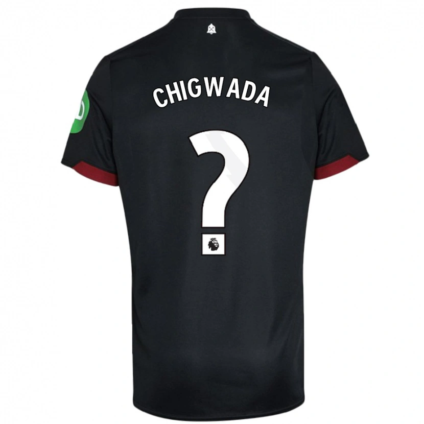 Danxen Damen David Chigwada #0 Schwarz Weiß Auswärtstrikot Trikot 2024/25 T-Shirt