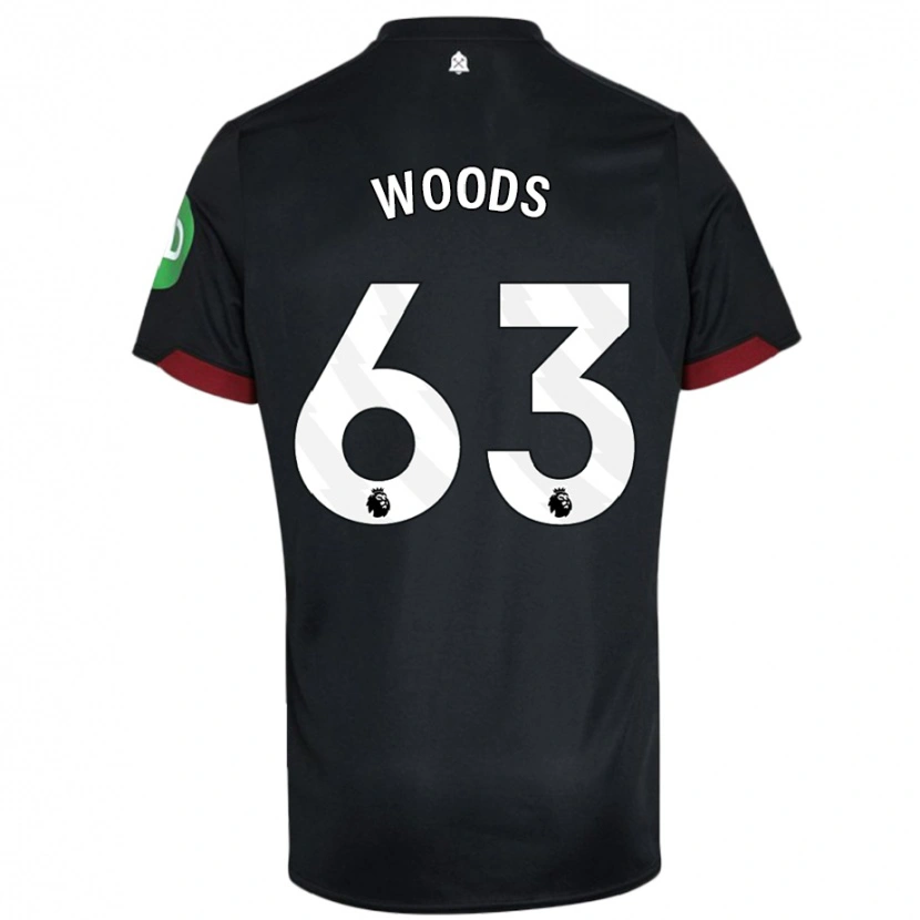 Danxen Damen Archie Woods #63 Schwarz Weiß Auswärtstrikot Trikot 2024/25 T-Shirt