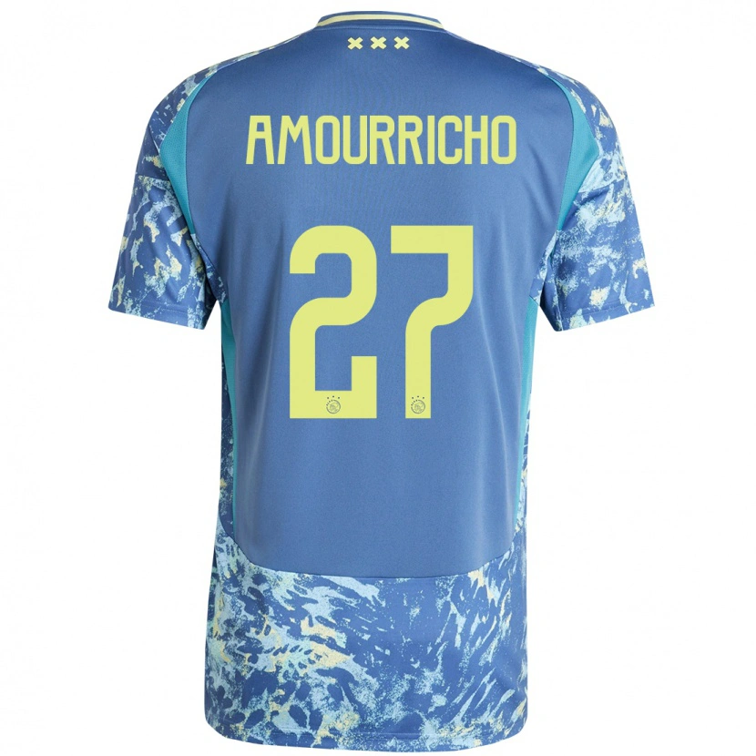 Danxen Damen Amourricho Van Axel-Dongen #27 Grau Blau Gelb Auswärtstrikot Trikot 2024/25 T-Shirt
