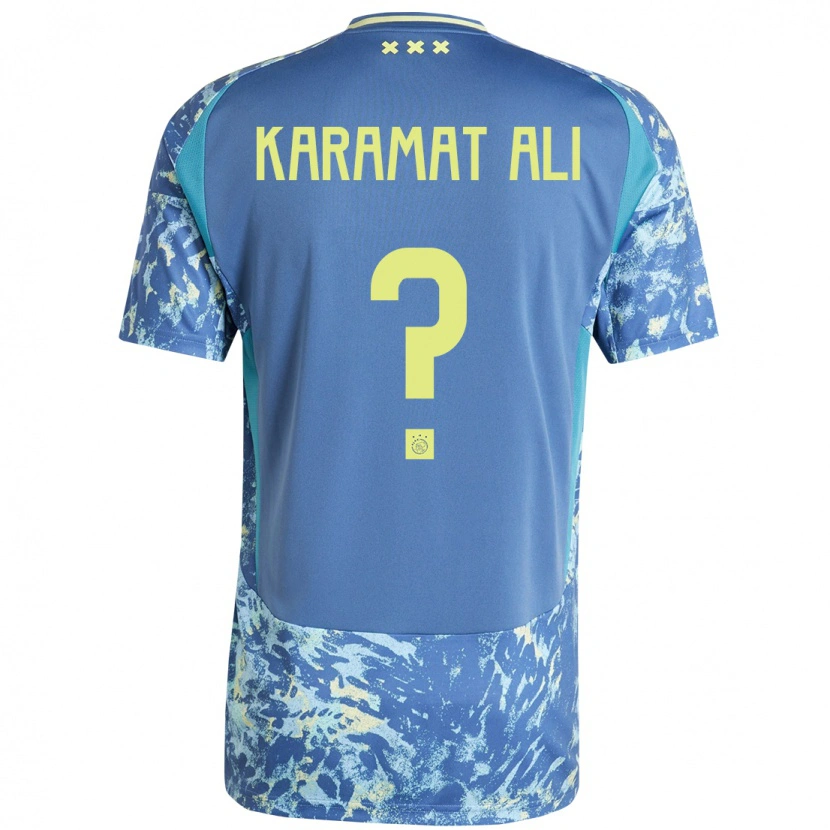 Danxen Damen Yaïr Karamat Ali #0 Grau Blau Gelb Auswärtstrikot Trikot 2024/25 T-Shirt