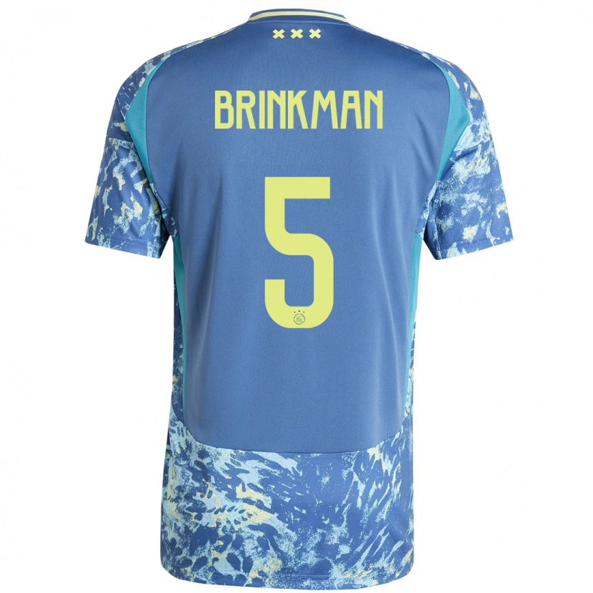 Danxen Damen Tim Brinkman #5 Grau Blau Gelb Auswärtstrikot Trikot 2024/25 T-Shirt