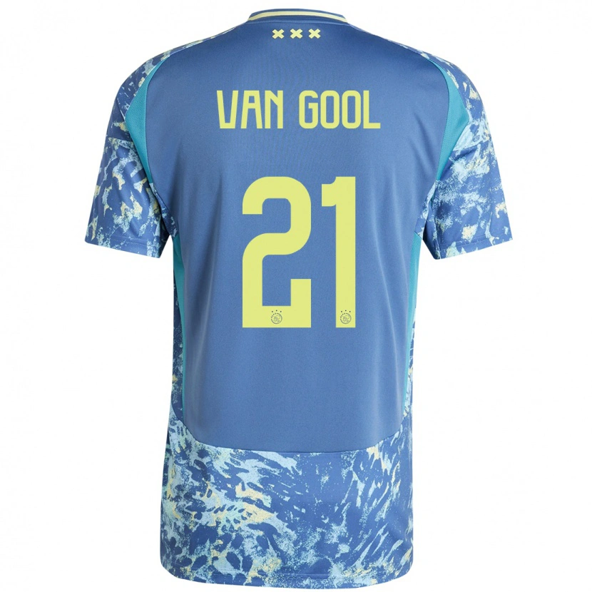 Danxen Damen Rosa Van Gool #21 Grau Blau Gelb Auswärtstrikot Trikot 2024/25 T-Shirt