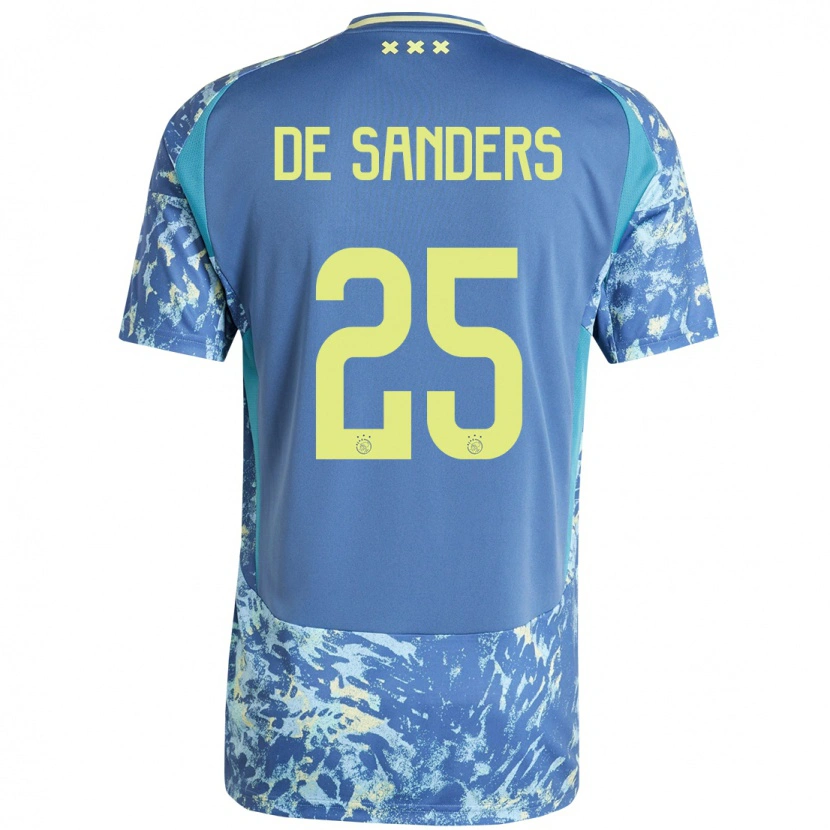 Danxen Damen Kay-Lee De Sanders #25 Grau Blau Gelb Auswärtstrikot Trikot 2024/25 T-Shirt