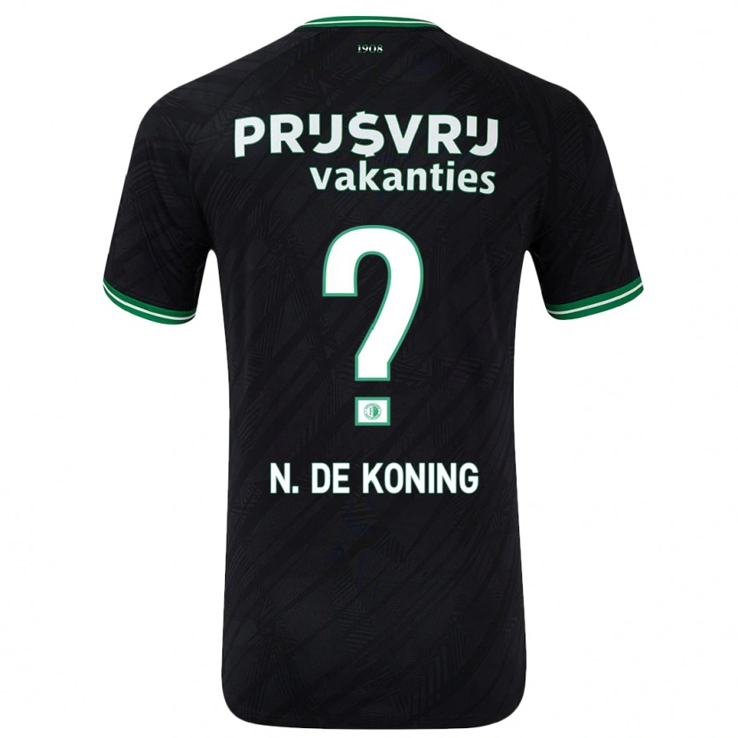 Danxen Damen Nick De Koning #0 Schwarz Grün Auswärtstrikot Trikot 2024/25 T-Shirt