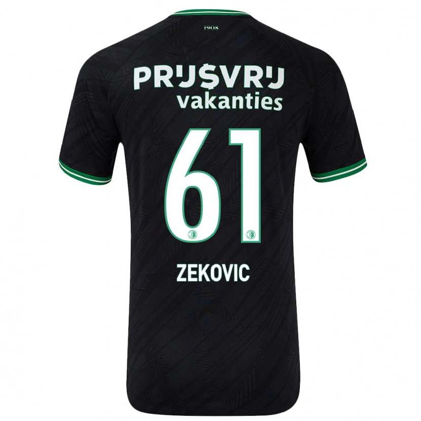 Danxen Damen Aleks Zekovic #61 Schwarz Grün Auswärtstrikot Trikot 2024/25 T-Shirt
