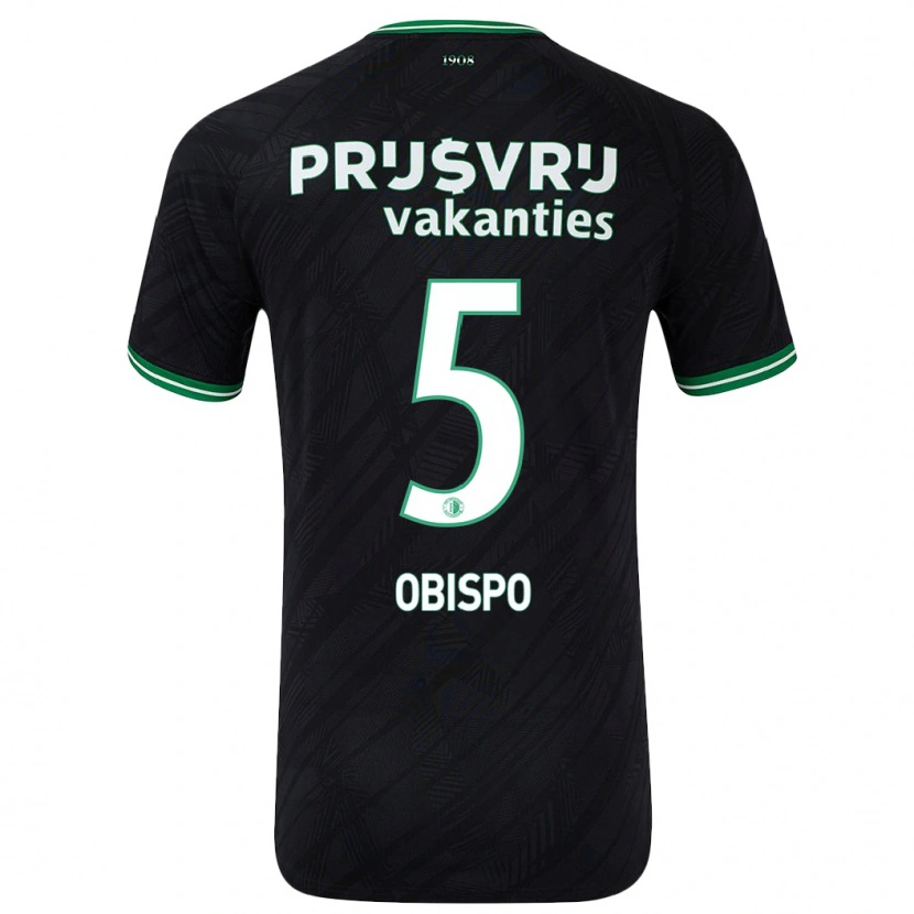 Danxen Damen Celainy Obispo #5 Schwarz Grün Auswärtstrikot Trikot 2024/25 T-Shirt