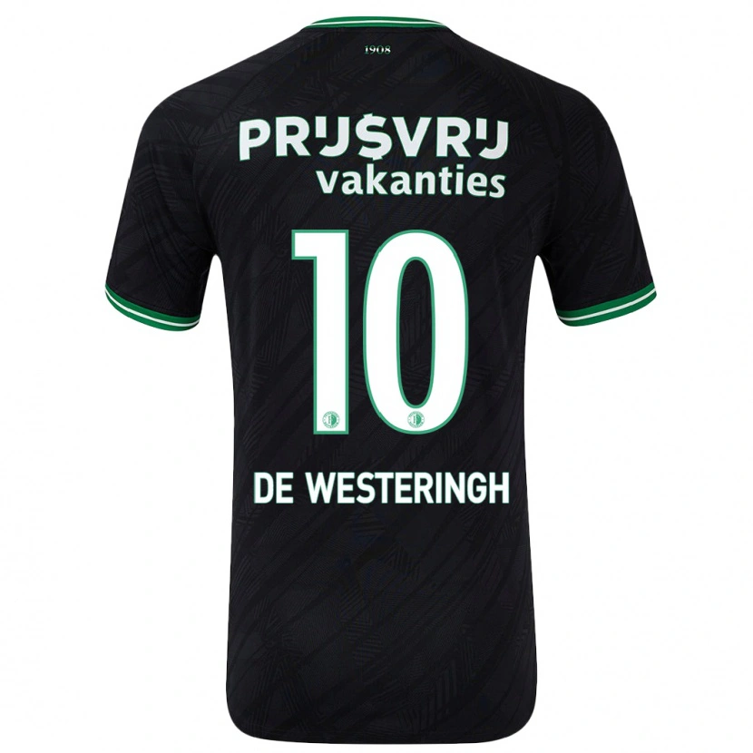 Danxen Damen Kirsten Van De Westeringh #10 Schwarz Grün Auswärtstrikot Trikot 2024/25 T-Shirt