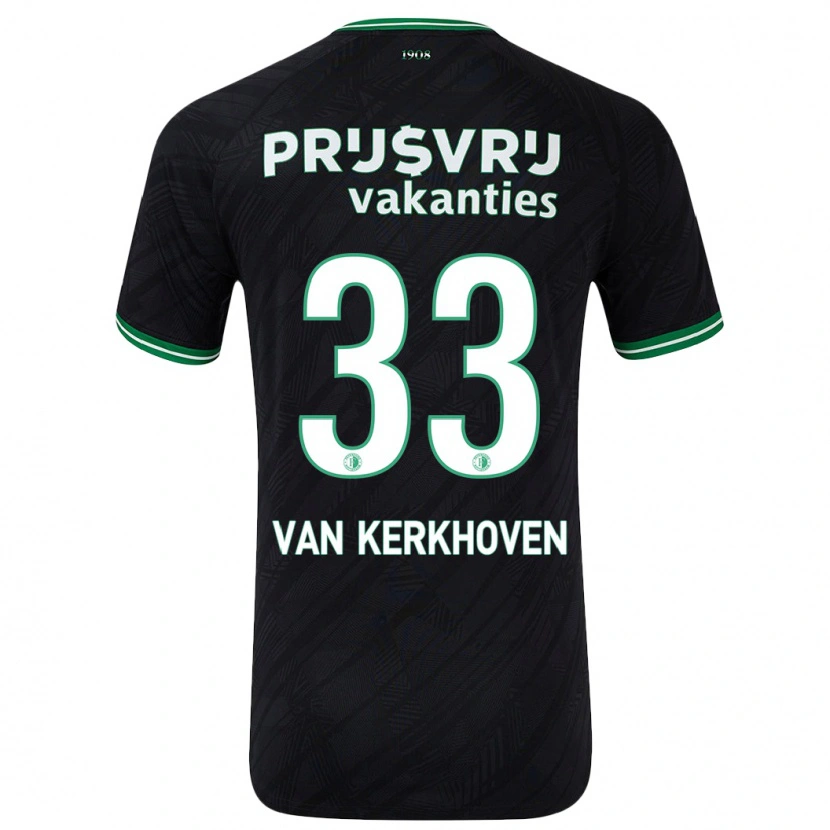 Danxen Damen Ella Van Kerkhoven #33 Schwarz Grün Auswärtstrikot Trikot 2024/25 T-Shirt