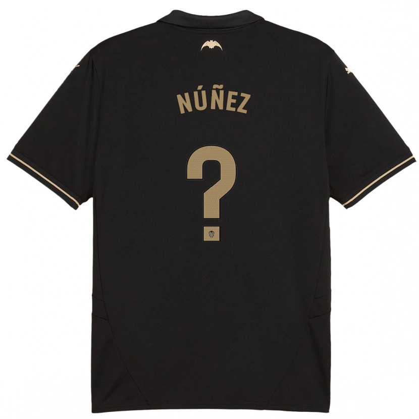 Danxen Damen Lucas Núñez #0 Schwarz Auswärtstrikot Trikot 2024/25 T-Shirt