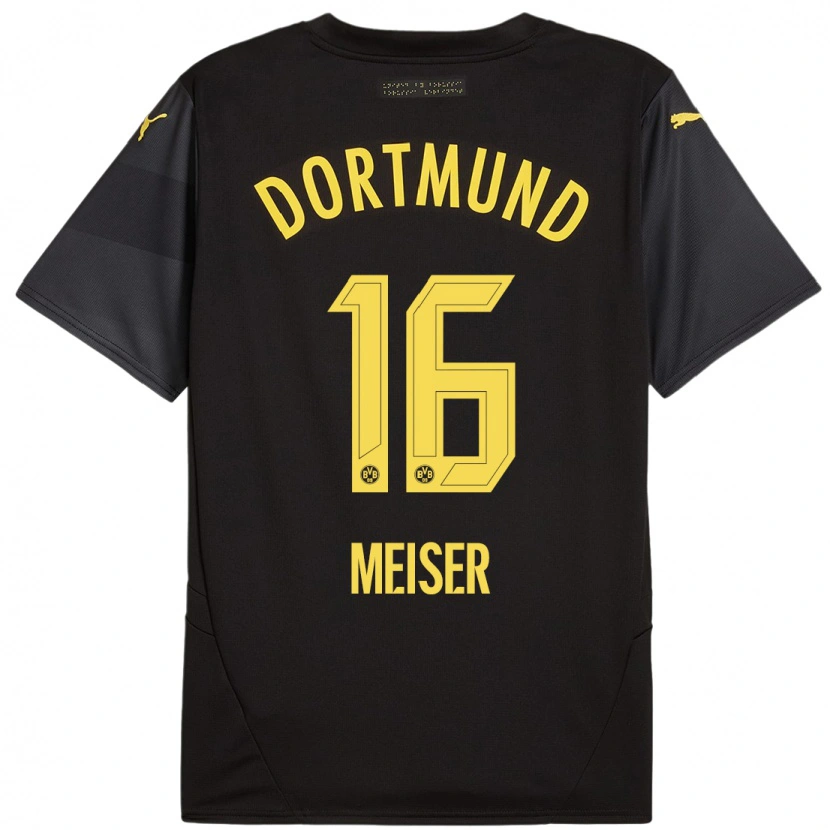Danxen Damen Tyler Meiser #16 Schwarz Gelb Auswärtstrikot Trikot 2024/25 T-Shirt