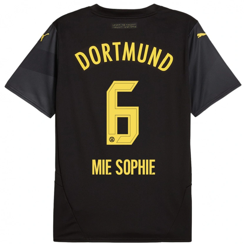 Danxen Damen Sando Mie Sophie #6 Schwarz Gelb Auswärtstrikot Trikot 2024/25 T-Shirt
