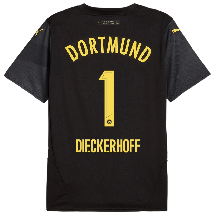Danxen Damen Max Dieckerhoff #1 Schwarz Gelb Auswärtstrikot Trikot 2024/25 T-Shirt