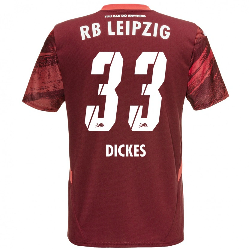 Danxen Damen Fernando Dickes #33 Burgunderrot Auswärtstrikot Trikot 2024/25 T-Shirt