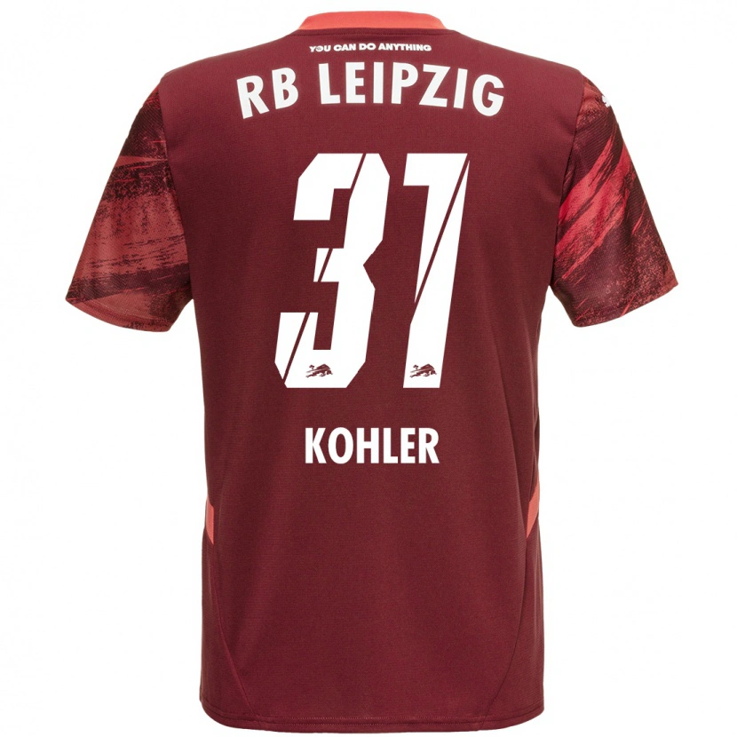 Danxen Damen Tim Köhler #31 Burgunderrot Auswärtstrikot Trikot 2024/25 T-Shirt