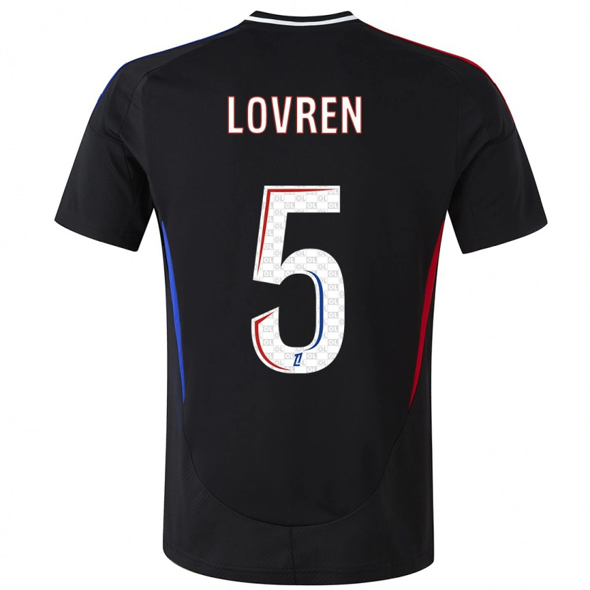 Danxen Damen Dejan Lovren #5 Schwarz Auswärtstrikot Trikot 2024/25 T-Shirt