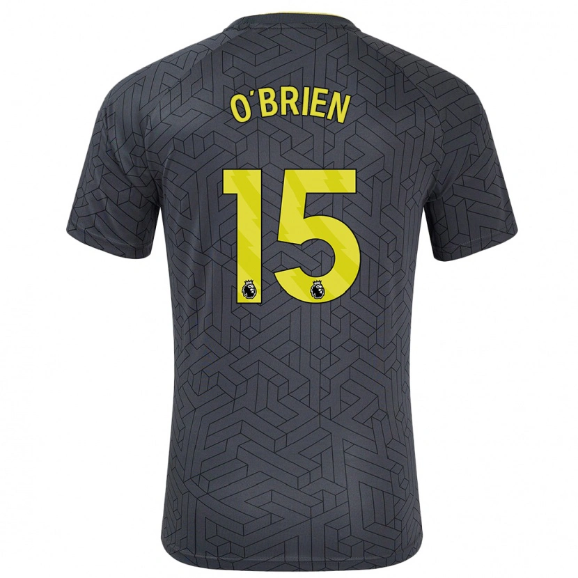 Danxen Damen Jake O'brien #15 Schwarz Gelb Auswärtstrikot Trikot 2024/25 T-Shirt