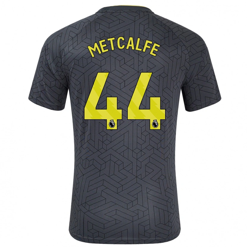 Danxen Damen Jenson Metcalfe #44 Schwarz Gelb Auswärtstrikot Trikot 2024/25 T-Shirt
