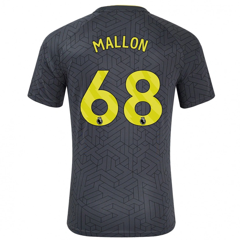 Danxen Damen Mathew Mallon #68 Schwarz Gelb Auswärtstrikot Trikot 2024/25 T-Shirt