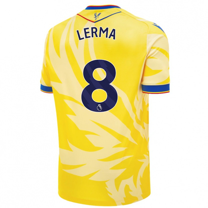 Danxen Damen Jefferson Lerma #8 Gelb Auswärtstrikot Trikot 2024/25 T-Shirt