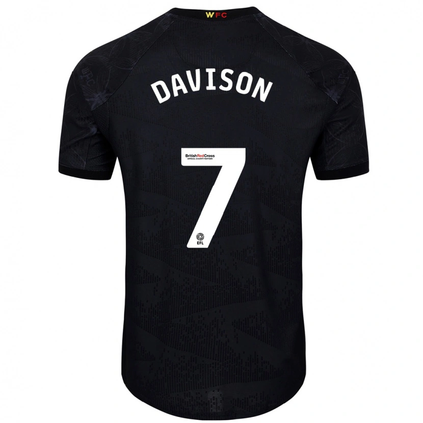 Danxen Damen Gemma Davison #7 Schwarz Weiß Auswärtstrikot Trikot 2024/25 T-Shirt